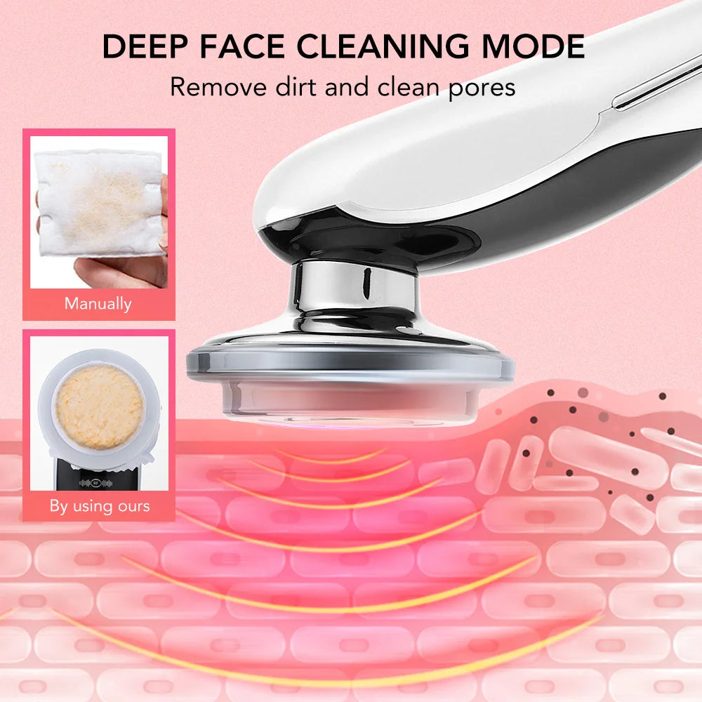Appareil de lifting du visage 7 en 1 à micro-courant, soin de la peau, masseur facial à LED, luminothérapie, anti-âge, appareil de beauté déformable