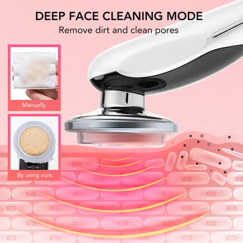 Appareil de lifting du visage 7 en 1 à micro-courant, soin de la peau, masseur facial à LED, luminothérapie, anti-âge, appareil de beauté déformable